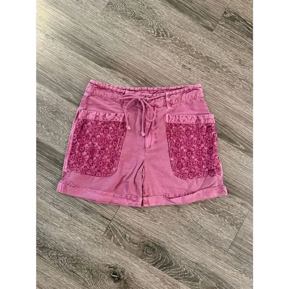 Sundance Zinovia embroidered linen shorts